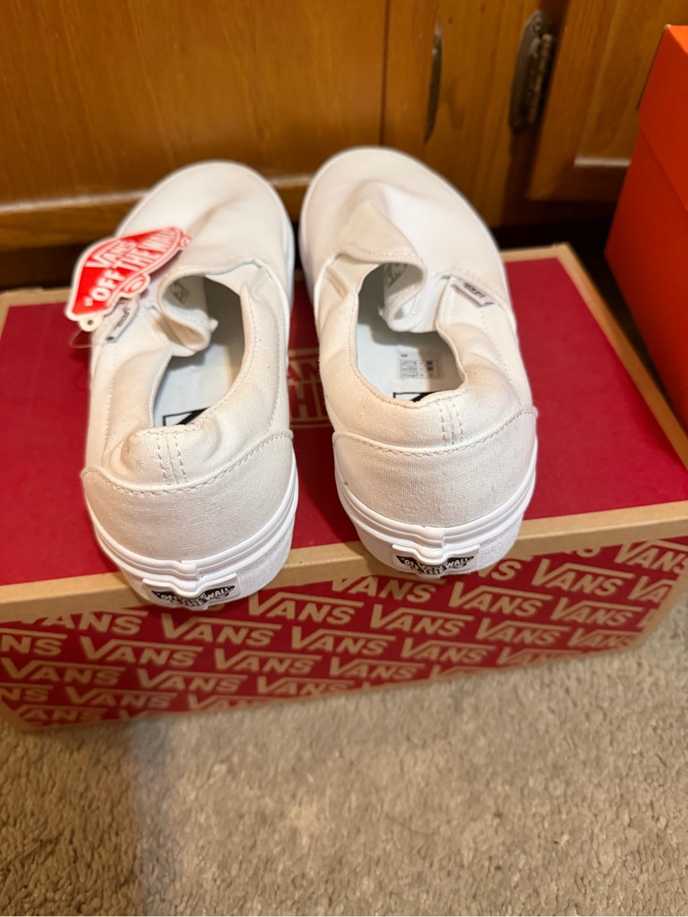 Vans White Slip-On Canvas Shoes - Picture 4 of 4